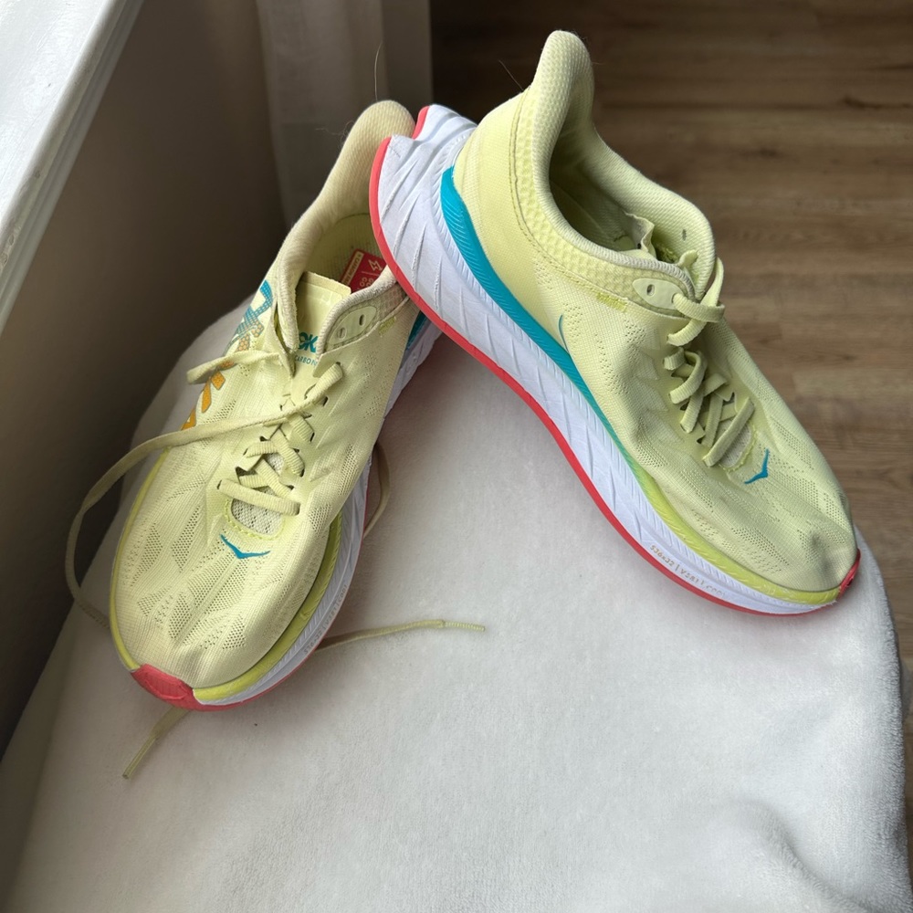 Hoka Luminary Green/Coral women size 7
